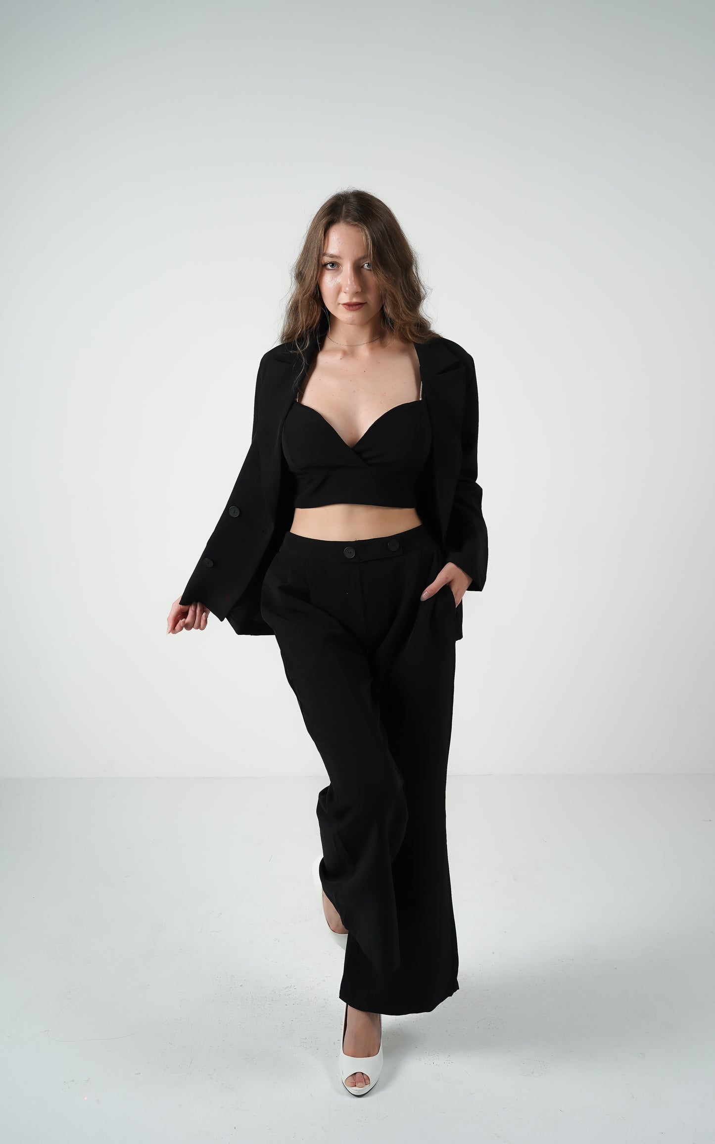 Iconic Elegance Blazer Trio Black