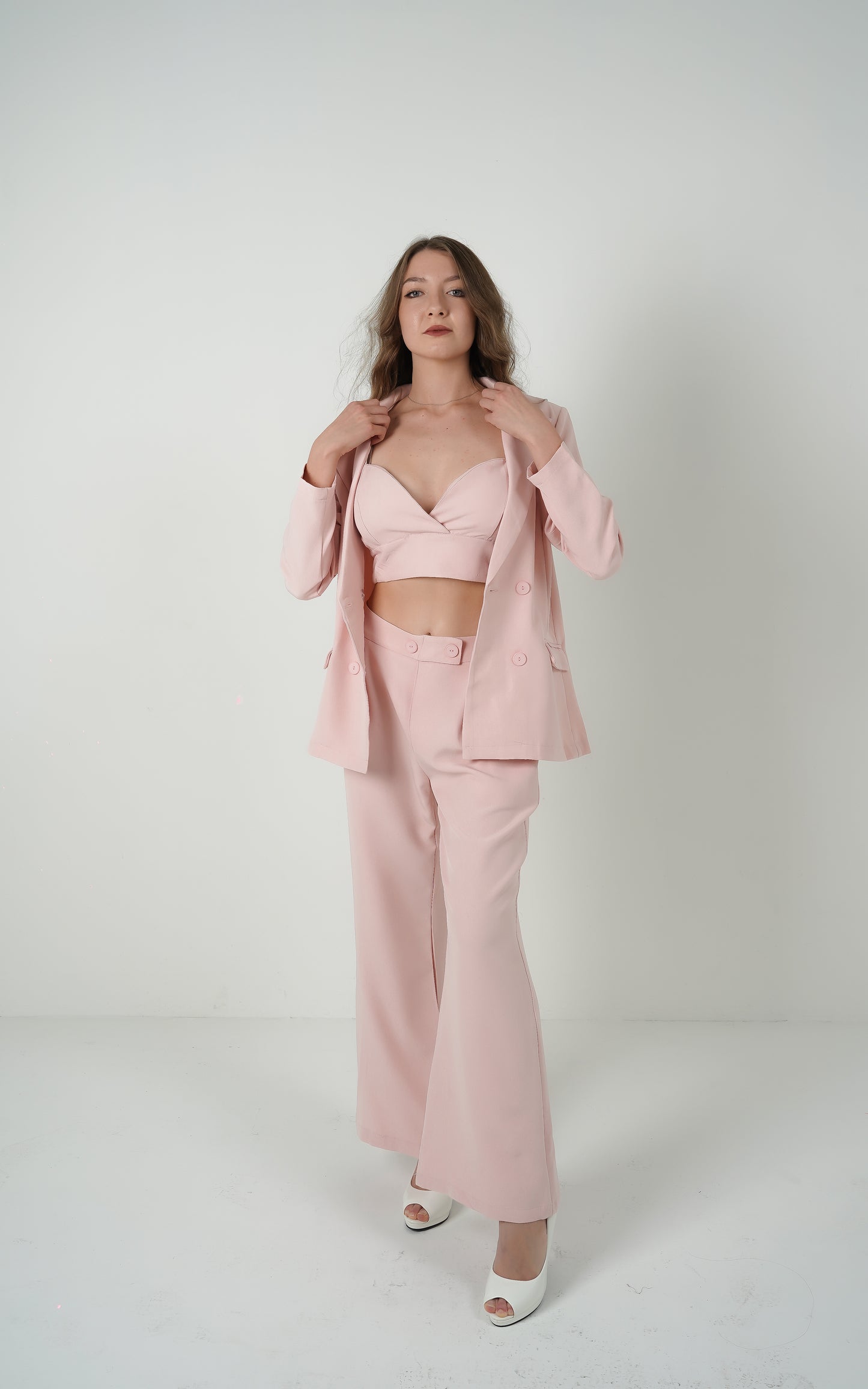 Iconic Elegance Blazer Trio Pink