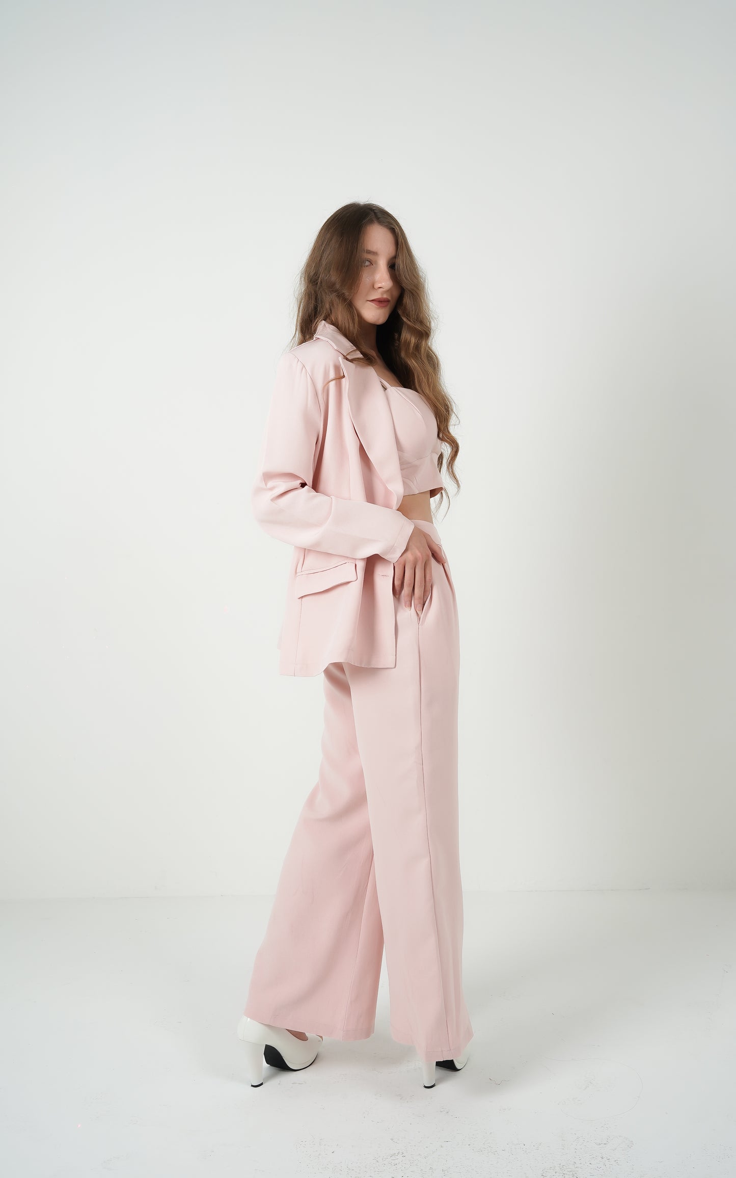 Iconic Elegance Blazer Trio Pink