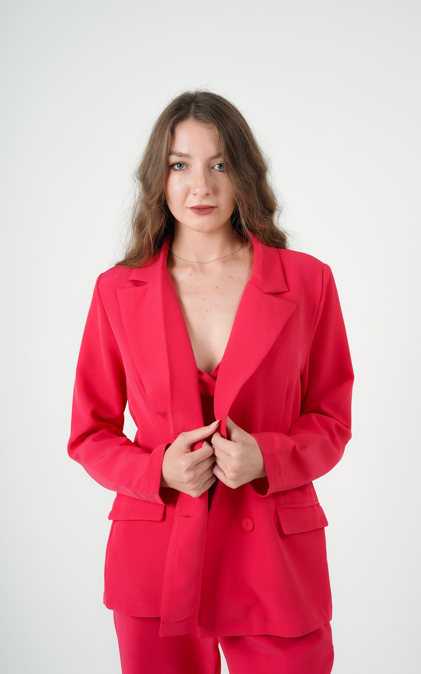 Iconic Elegance Blazer Trio Shocking Pink