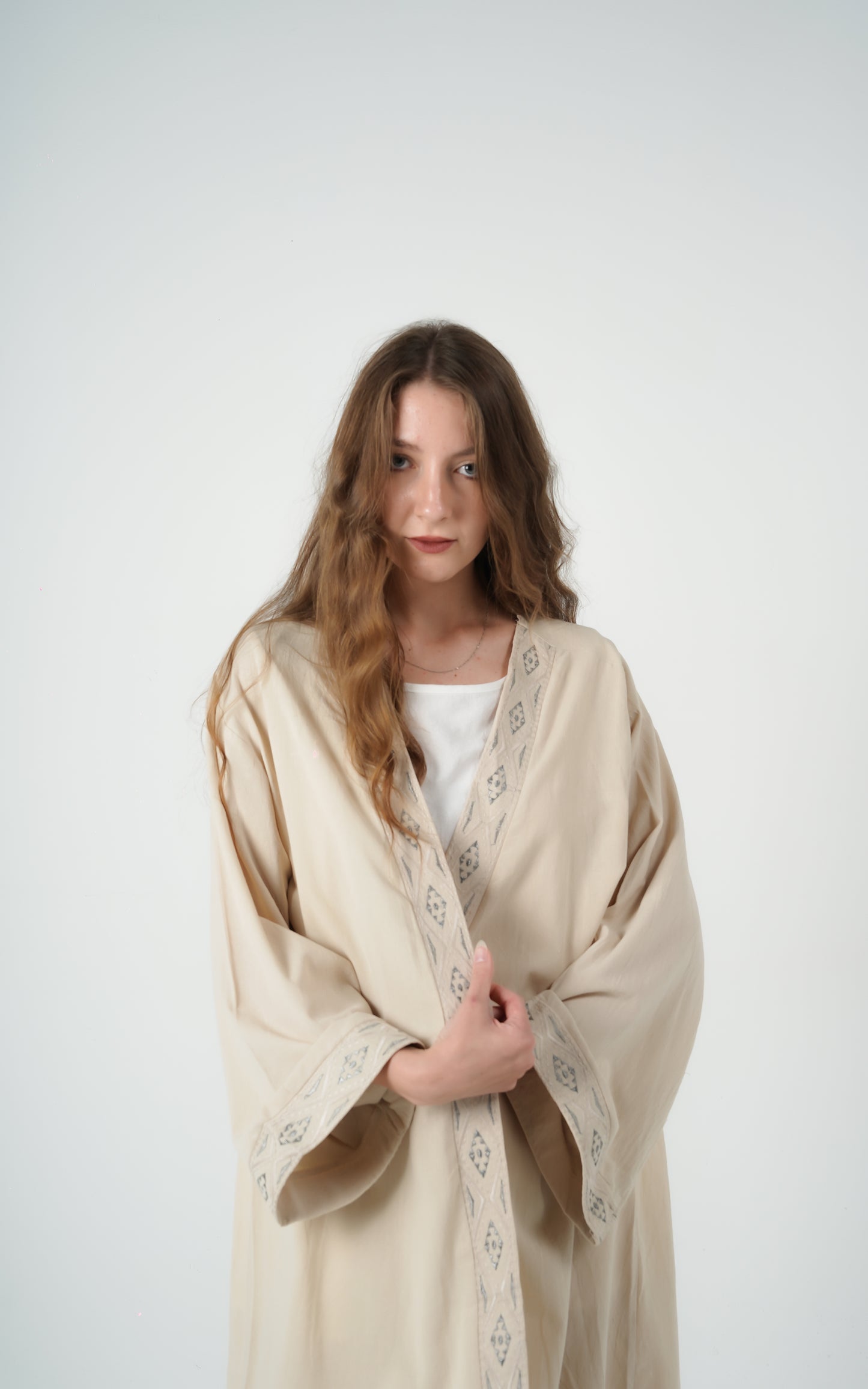 Desert Dusk Embroidered 3-Piece Kaftan Set