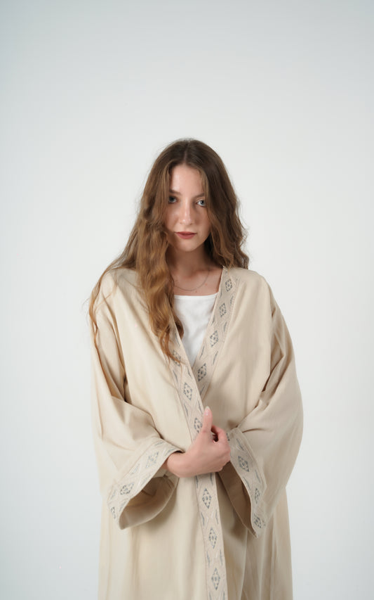 Desert Dusk Embroidered 3-Piece Kaftan Set