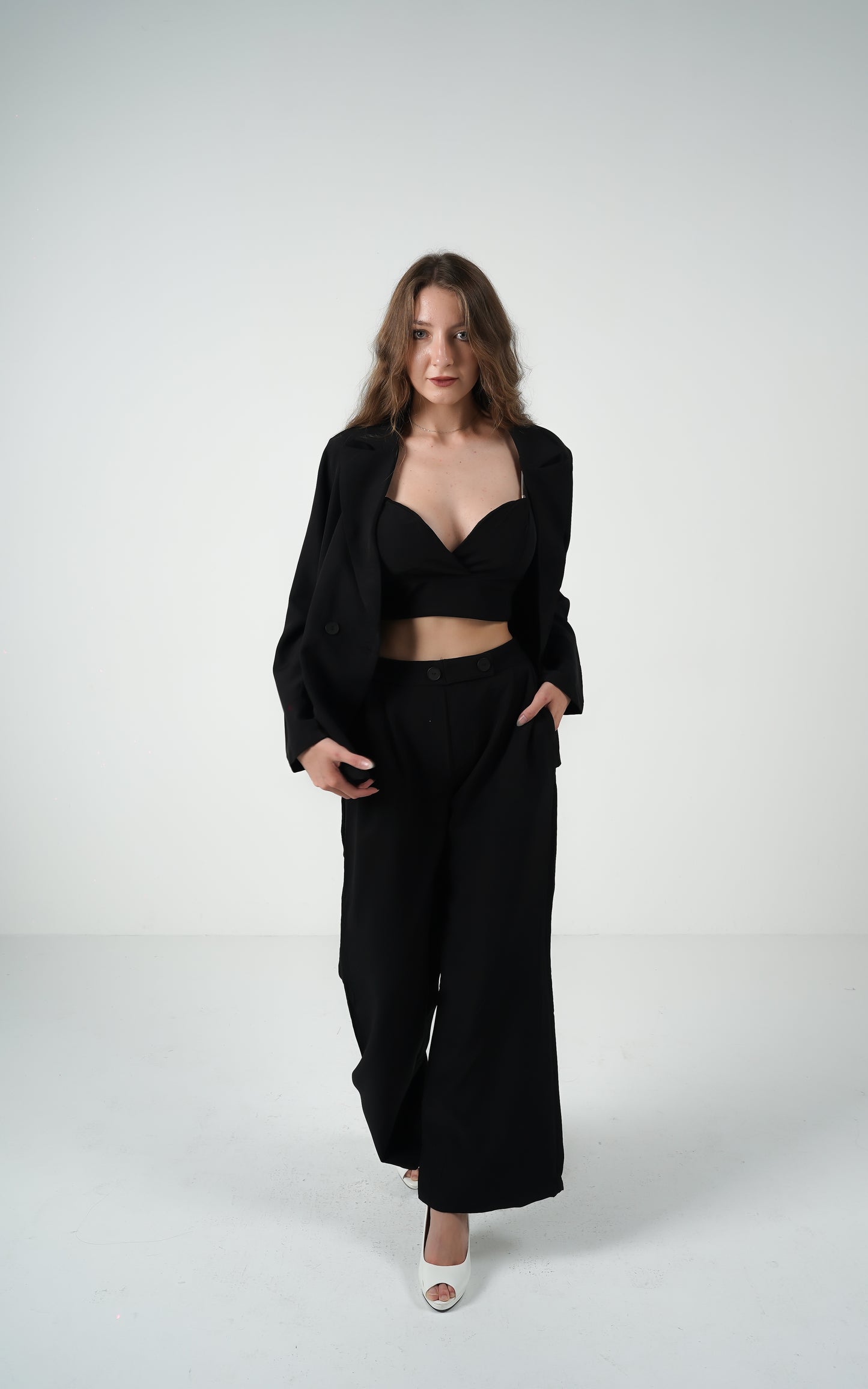 Iconic Elegance Blazer Trio Black