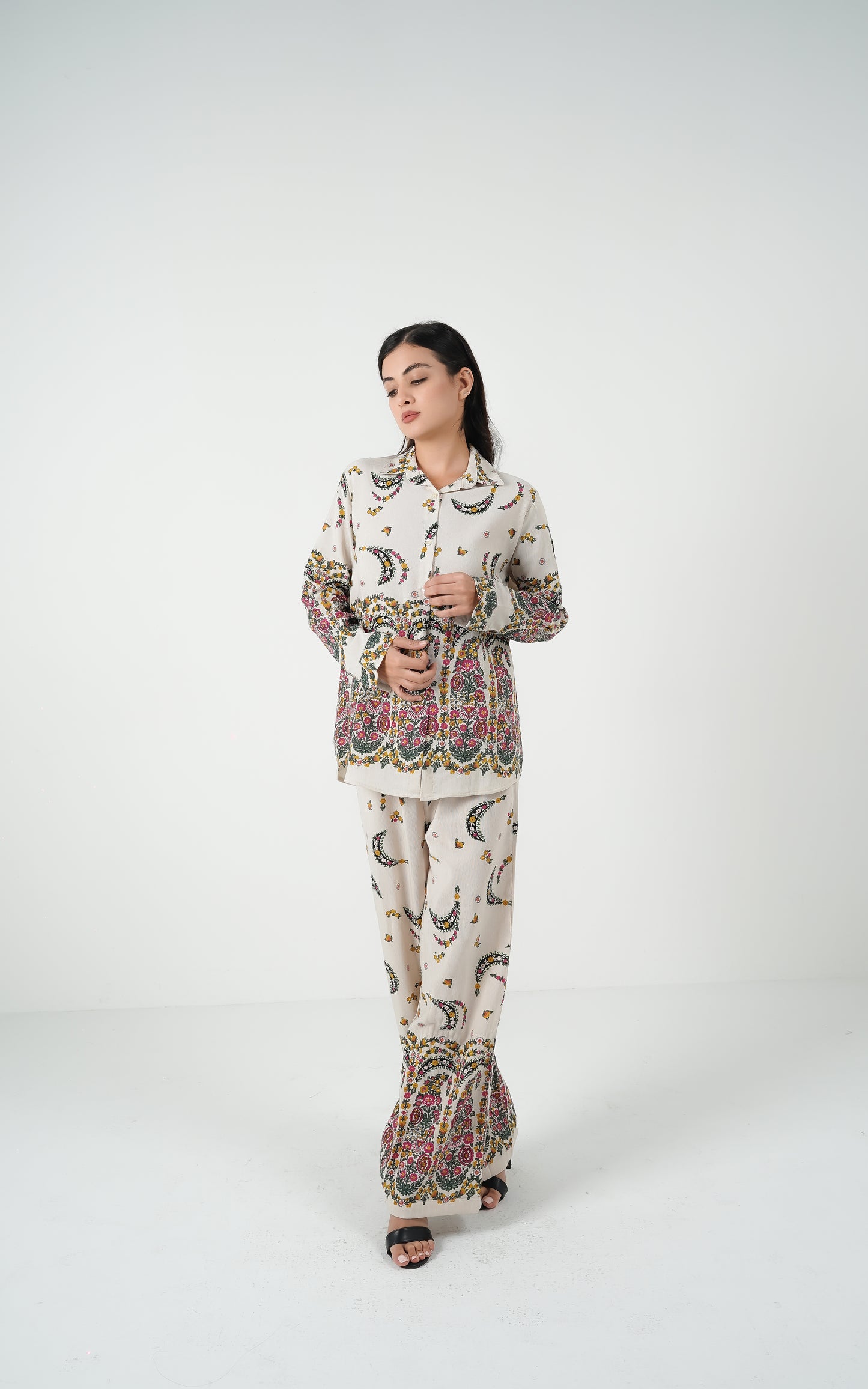 Boho Bloom Linen Co-Ord Set