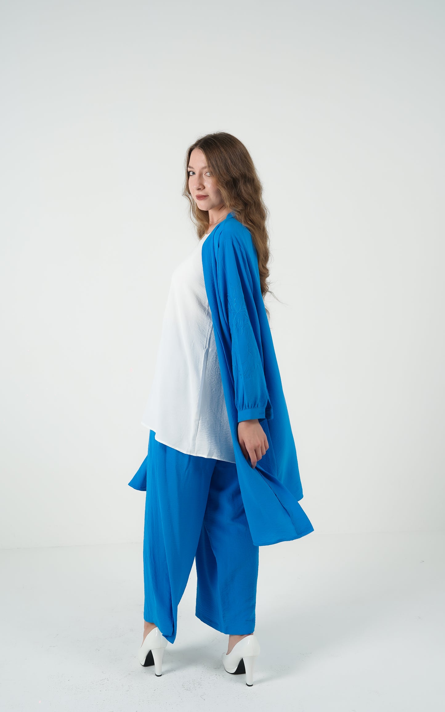 Modest 3-Piece Set in Electric Blue