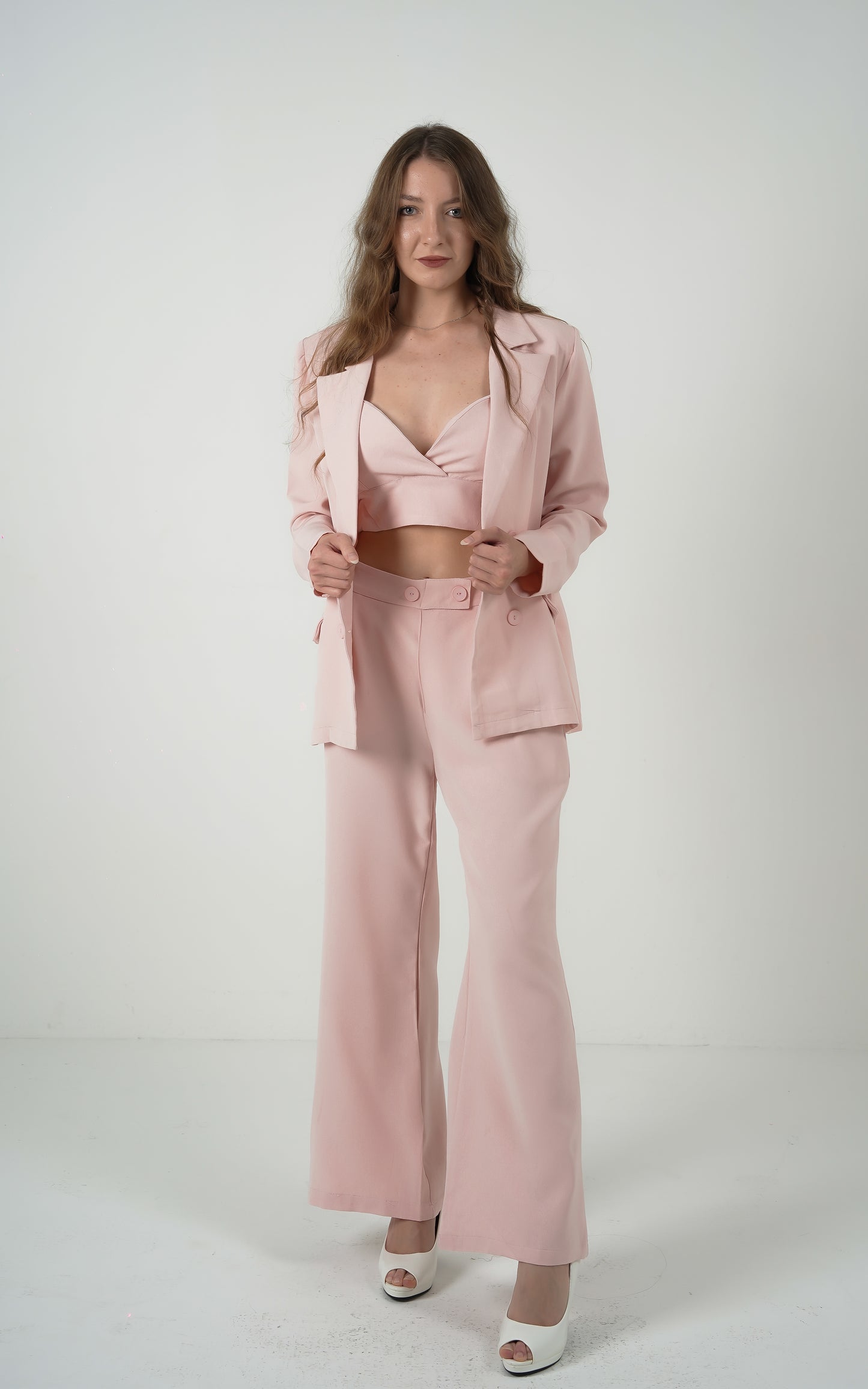 Iconic Elegance Blazer Trio Pink