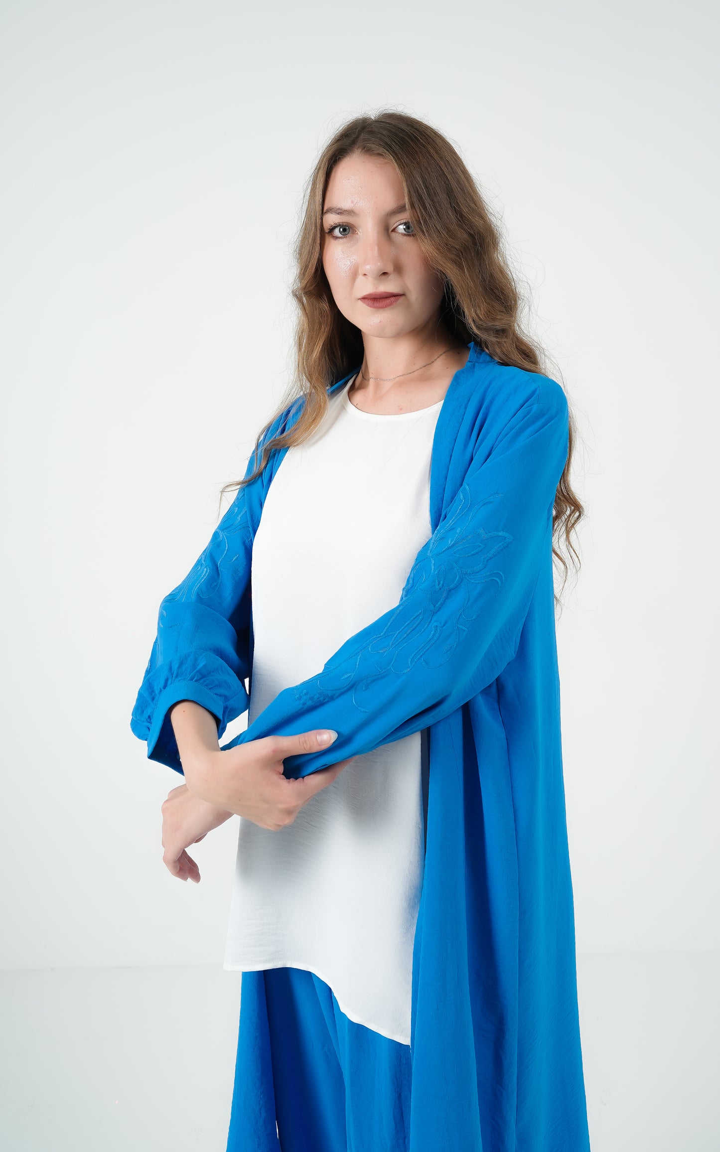 Modest 3-Piece Set in Electric Blue