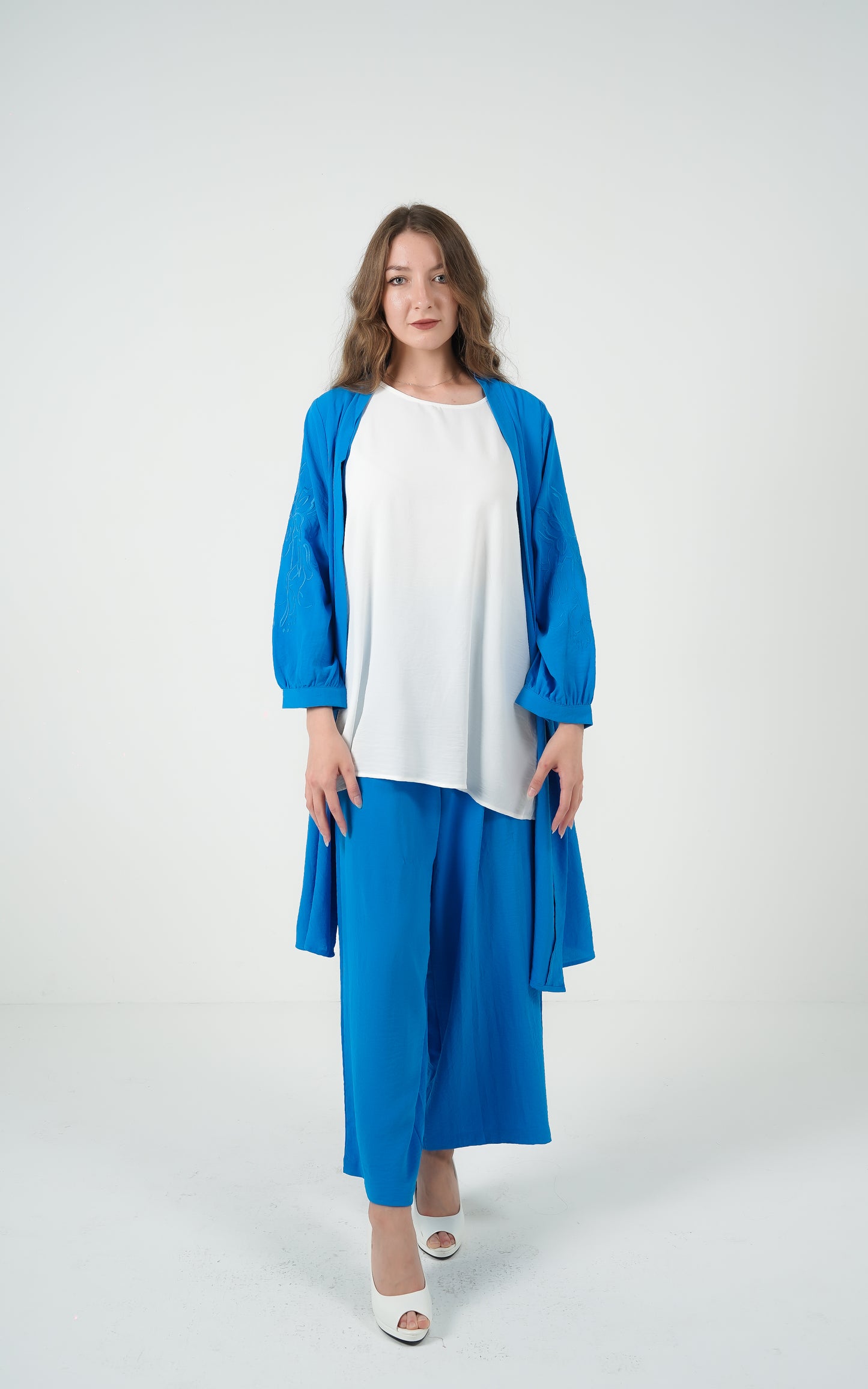 Modest 3-Piece Set in Electric Blue