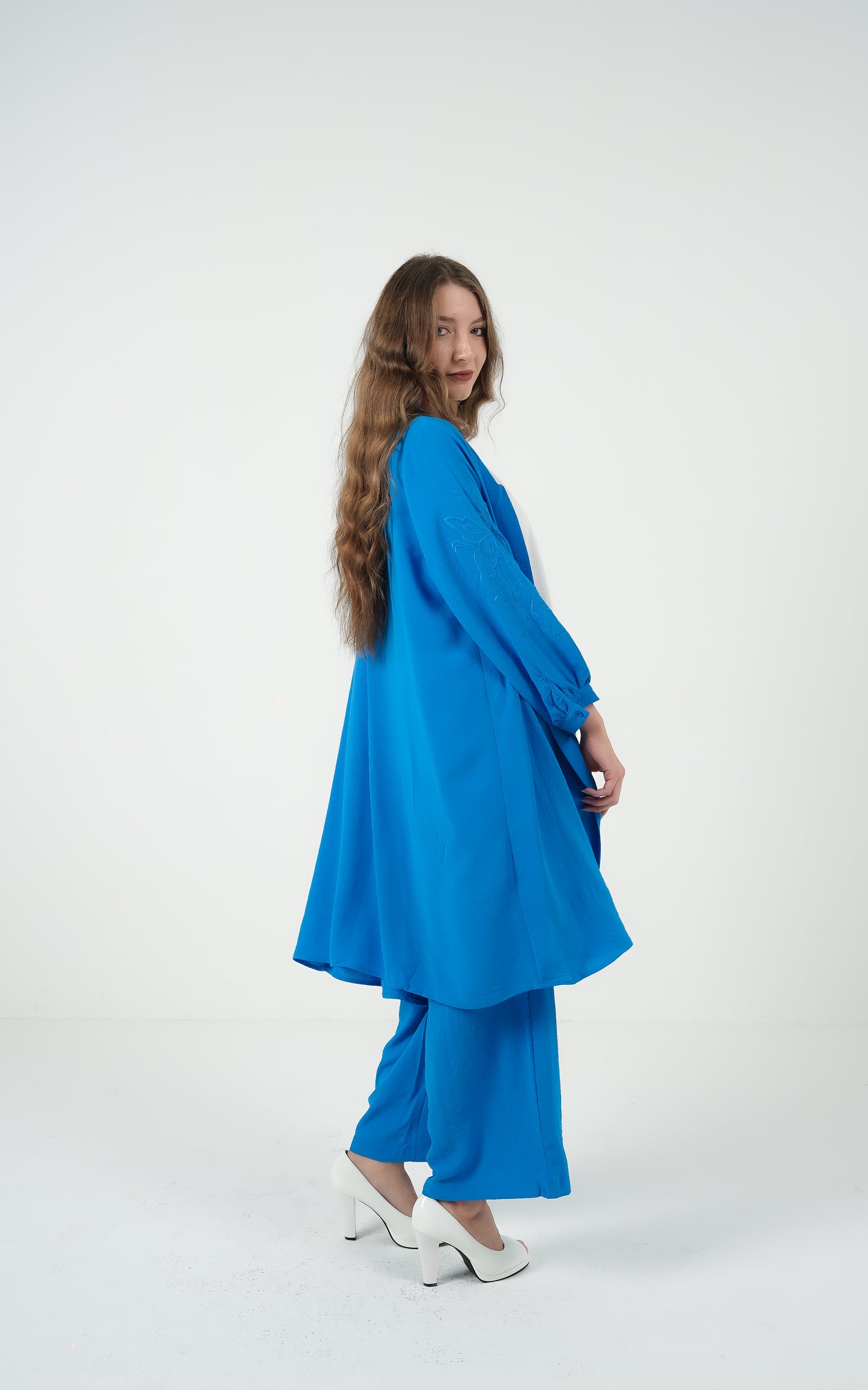 Modest 3-Piece Set in Electric Blue