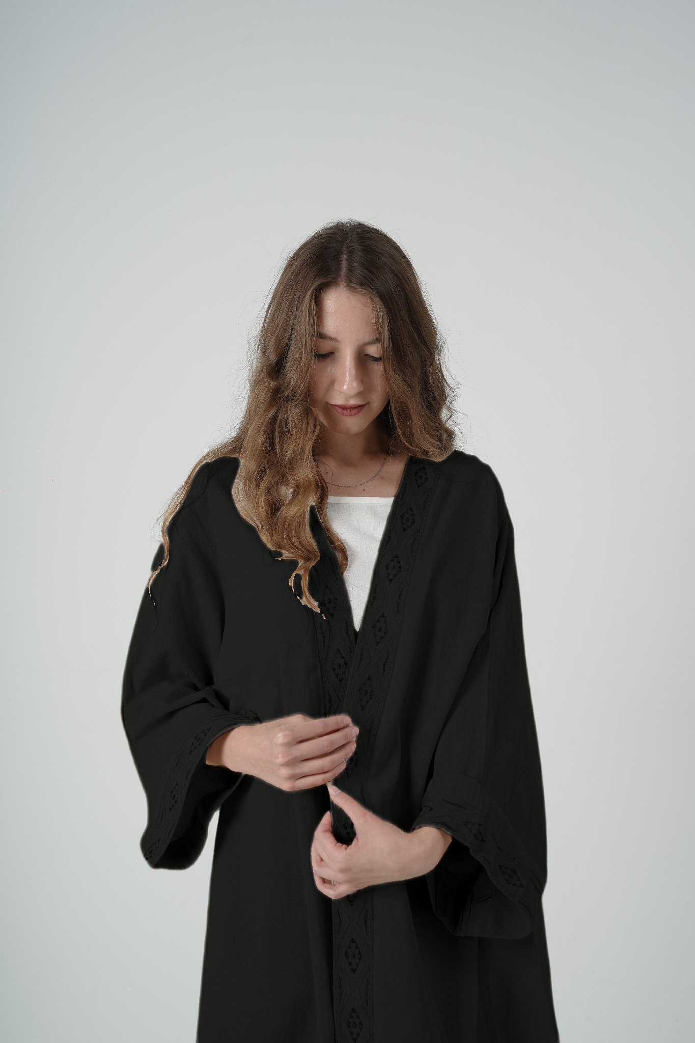 Desert Dusk Embroidered 3-Piece Kaftan Set