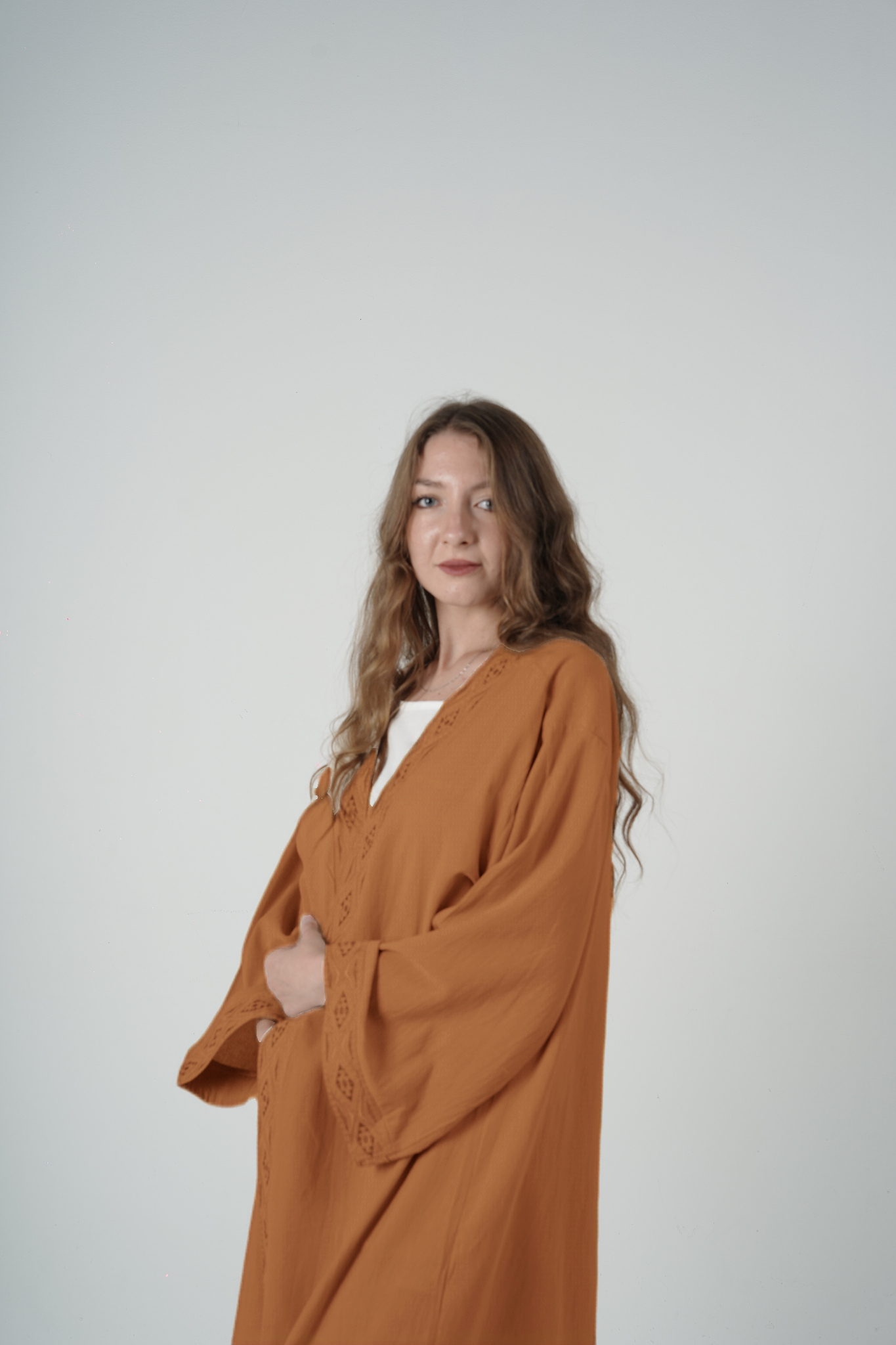 Desert Dusk Embroidered 3-Piece Kaftan Set